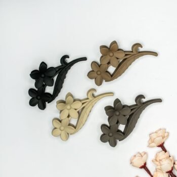 Large Floral Elegance Matte Hair Claw