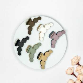 Large Dotted Dual Shade Matte Hair Claw