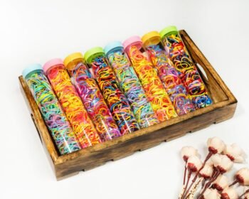 Rainbow Mini Hair Bands Bottle