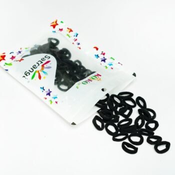 Small Black Rubber Bands- Pack of 100