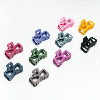Small Bow Shape Matte Hair Claws