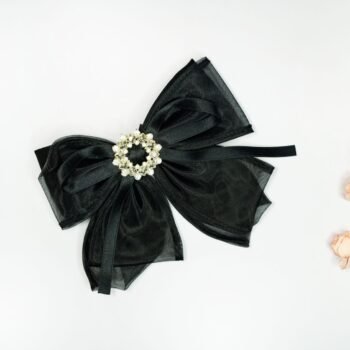Elegant Rhinestone Circle Center Bow