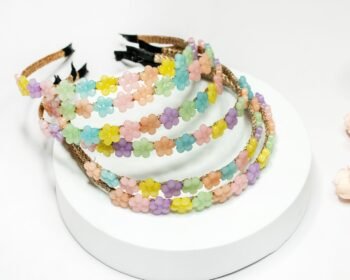 Multicolor Floral Beaded Hairband